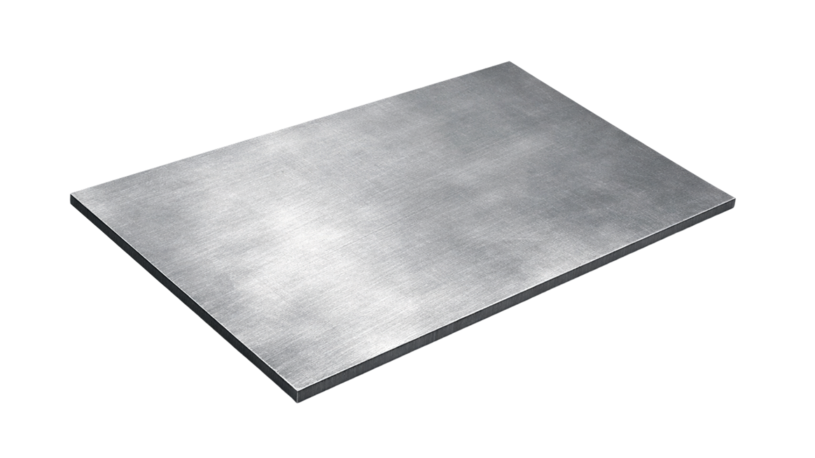 Серый прямоугольный стальной лист 10ХСНДна светлом фоне
