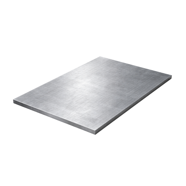 Серый прямоугольный горячекатаный лист металла на светлом фоне